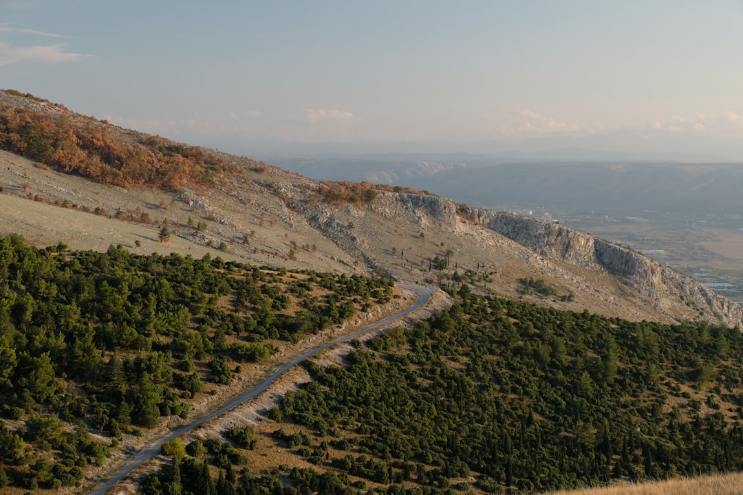 Theth Albania road approach winding mountain road