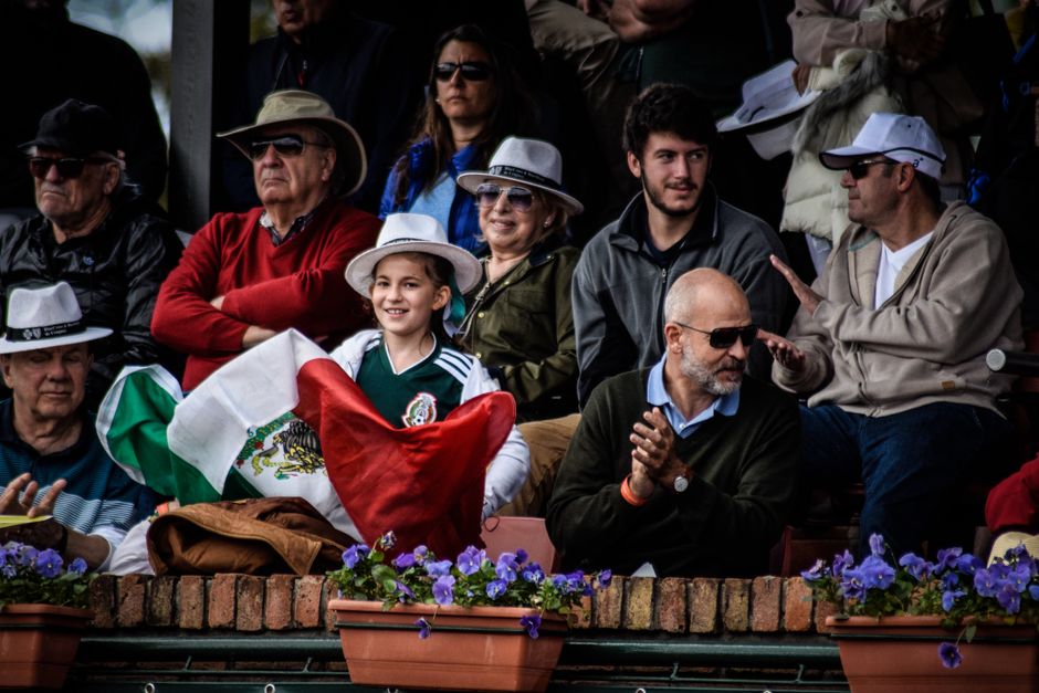 Serbian tennis fans cheering Belgrade Open crowd