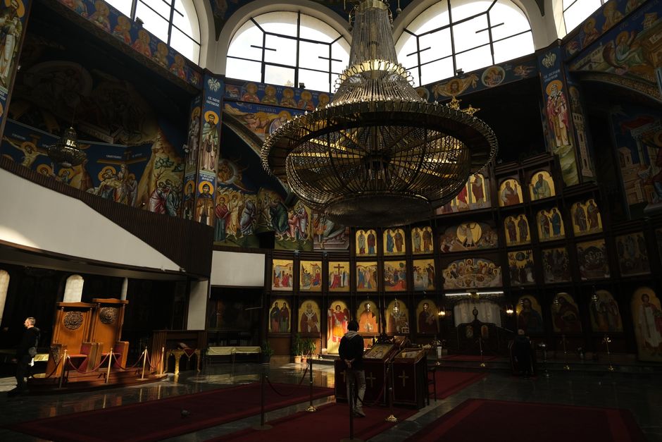 Orthodox church service feast day of St Tryphon