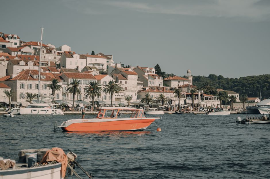 Hvar Town Croatia old town square lavender fields