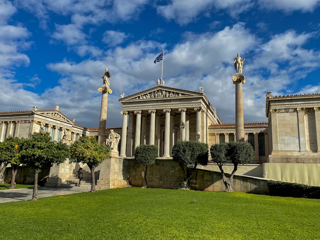 Greek court building Athens exterior view