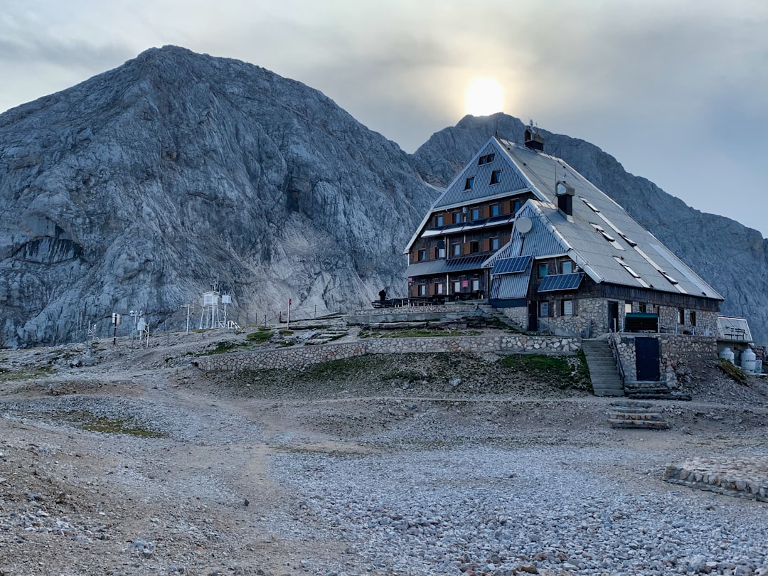 Ribčava Slovenia Truffle Museum stone building exterior winter morning