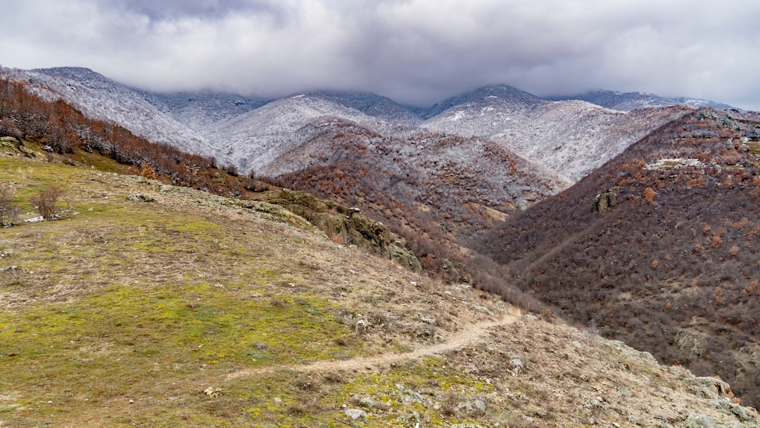 Rila Monastery approach road bus station mountain view