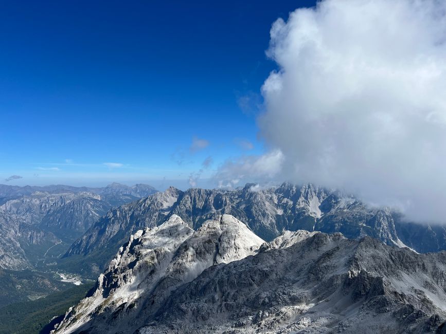 Maja e Thatë summit Albania panoramic view Accursed Mountains