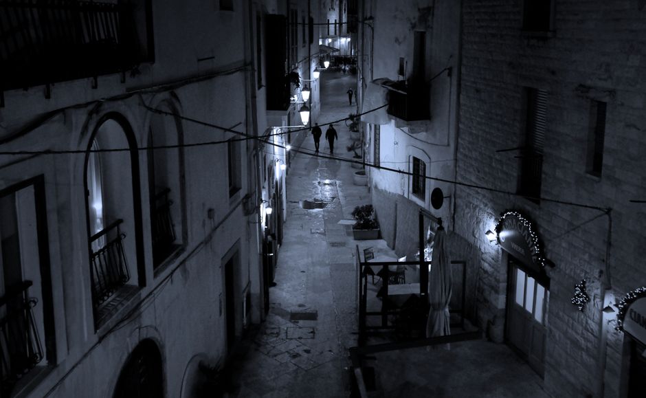 Sarandë Old Town bars narrow streets night life