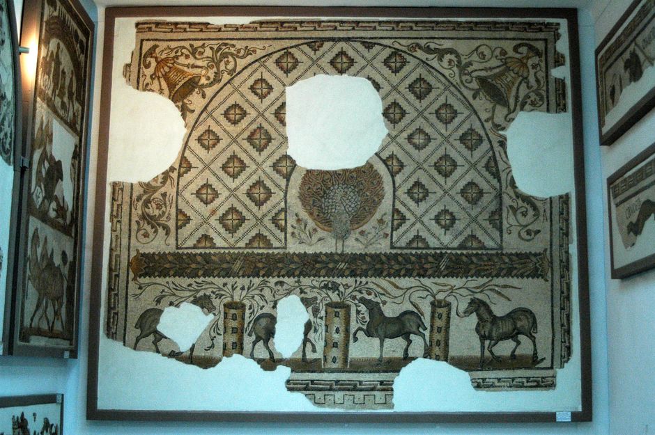 Archaeological Museum Durres Albania interior mosaics