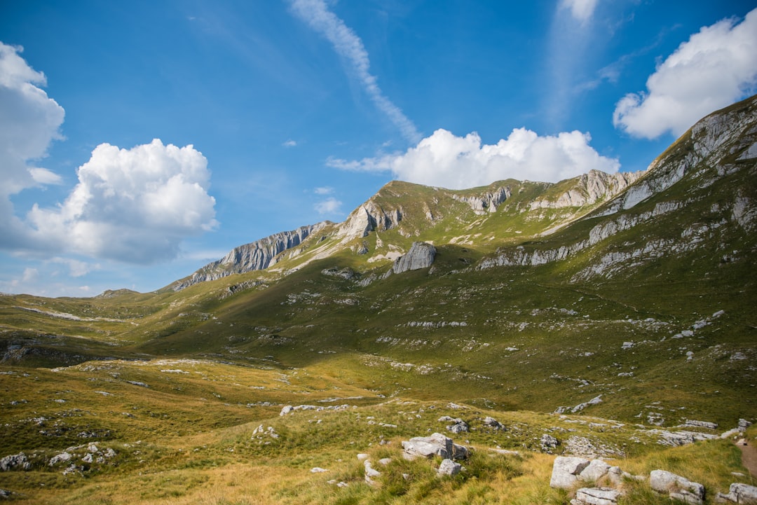 Zabljak town center Durmitor Montenegro mountain backdrop