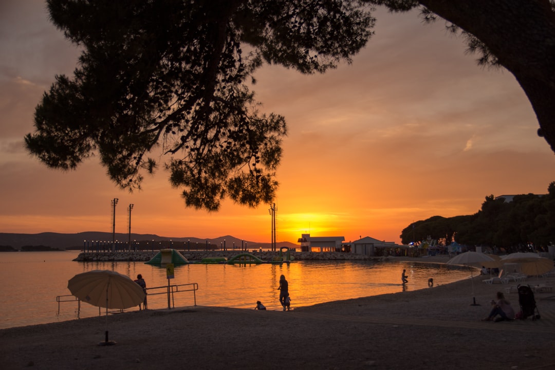 Bar Marina Biograd na Moru Croatia interior drinks boats view