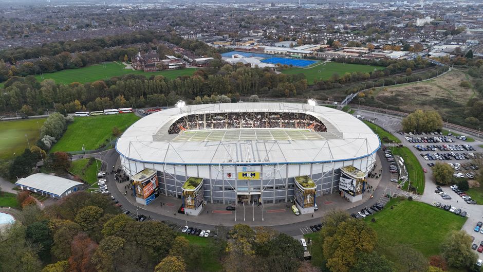 Wolverhampton Wanderers stadium Molineux aerial view