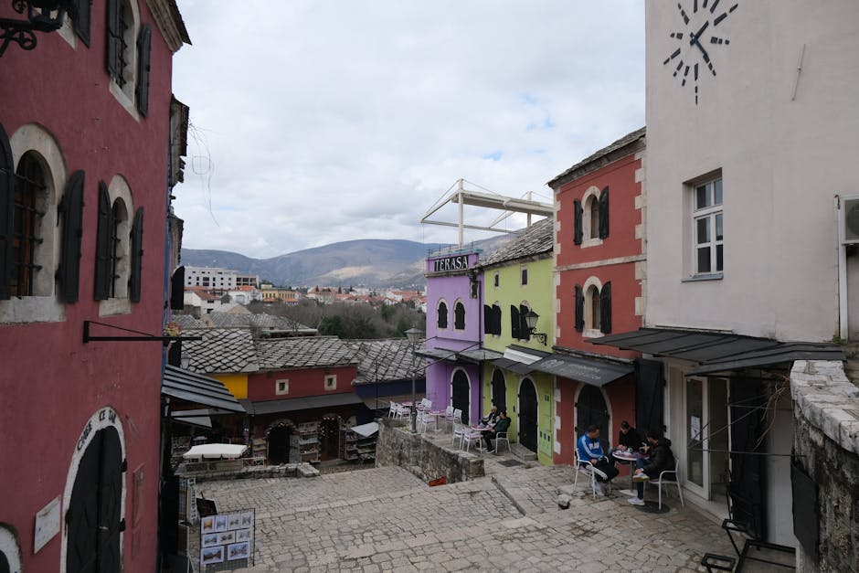 Old Bazaar Kujundziluk Mostar silver shops cobblestone street