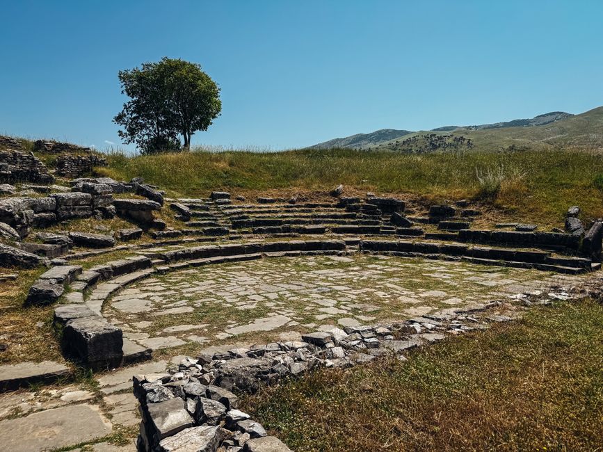 Butrint National Park Albania ancient theater ruins forest