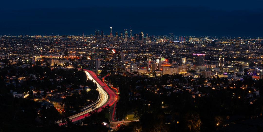 Hollywood Boulevard Los Angeles night view