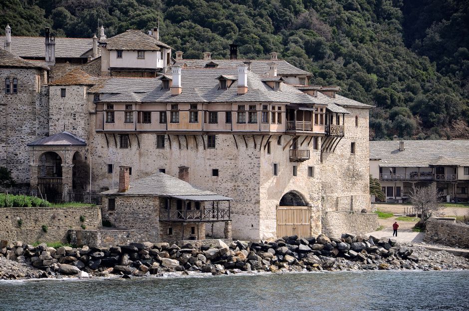 Monastery of Hilandar Mount Athos Greece exterior