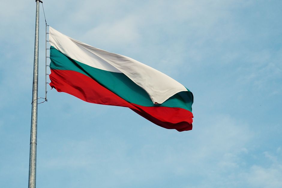 Turkish and Bulgarian flags side by side trade symbol