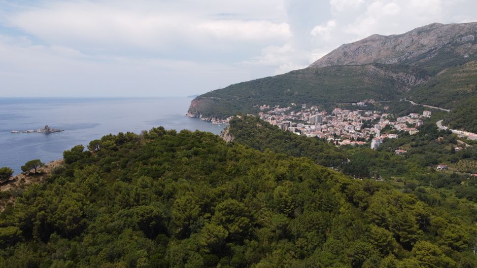 Lovćen Mountain Montenegro limestone ridge panoramic view Adriatic sea