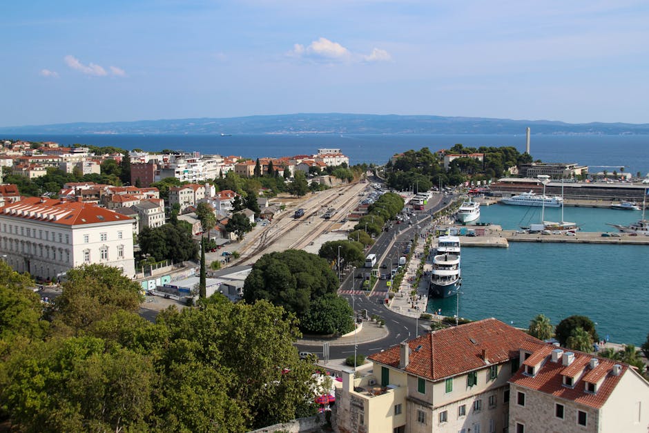 Barok Split rooftop terrace view Adriatic night