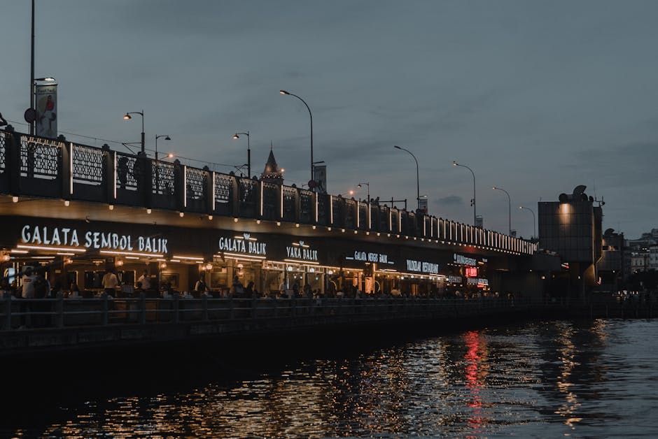 Karakoy Meze Street Istanbul evening lights
