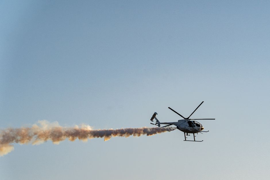 Oliver Tree music video stunt helicopter London