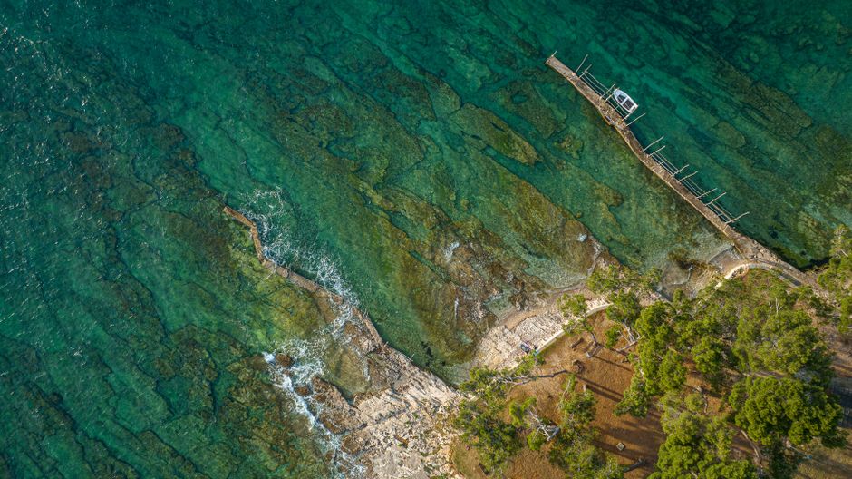 Savudrija Lighthouse view Adriatic Sea Croatia panoramic