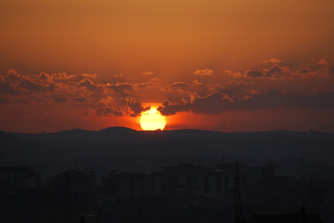 Prizren Clock Tower Kosovo sunset silhouette against sky