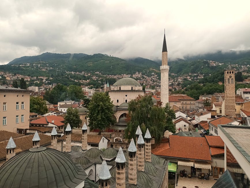 Bascarsija Sarajevo Ottoman bazaar copper shops morning light