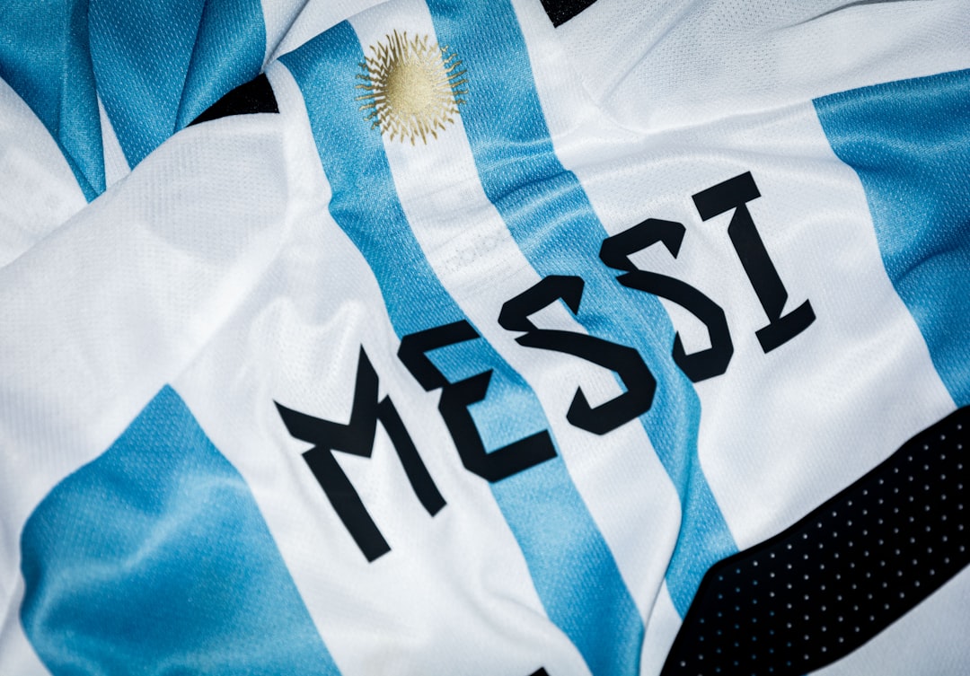 Lionel Messi Argentina jersey number 10 close up