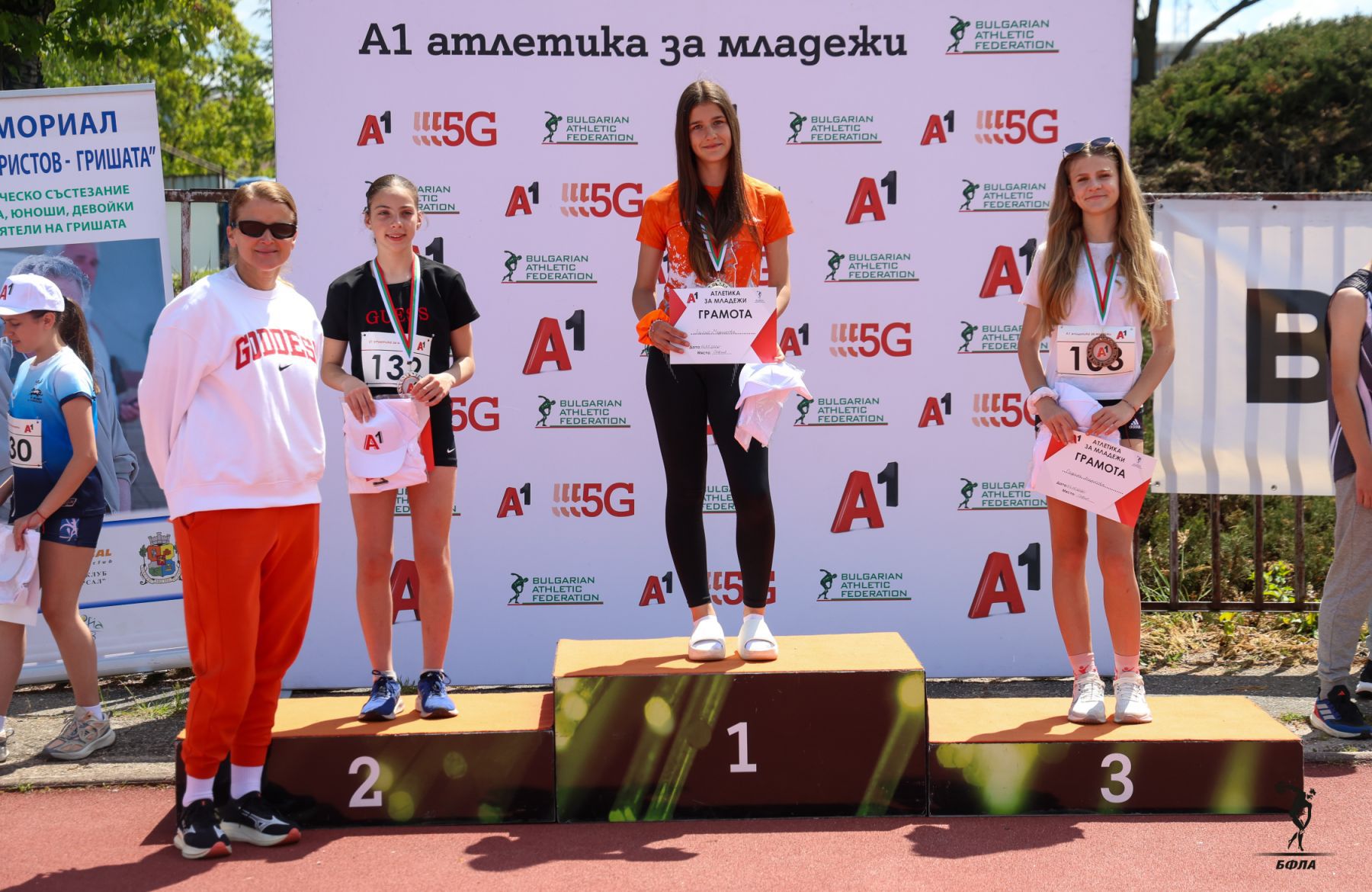 Teresia Marinova and Nikolina Schereva Inspire A1 Athletics for Youth Talent