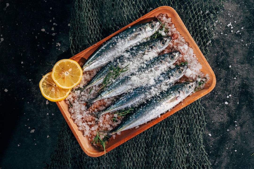 Bulgarian Black Sea coast grilled fish mackerel lemon herbs plate