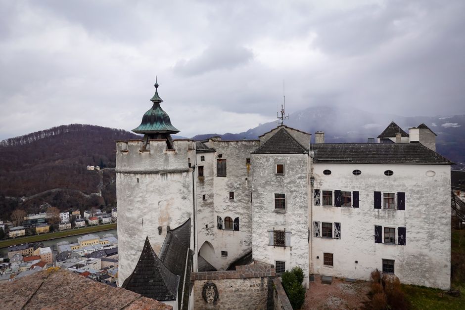 Ljubljana Castle hilltop view medieval fortress city skyline
