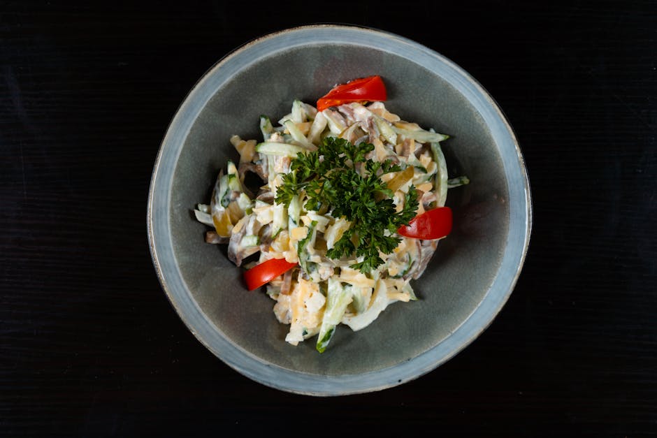 Shopska Salad Bulgaria fresh vegetables grated sirene cheese