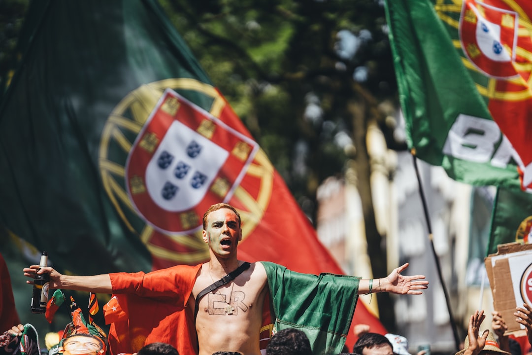 Cristiano Ronaldo celebrating goal with Portugal team