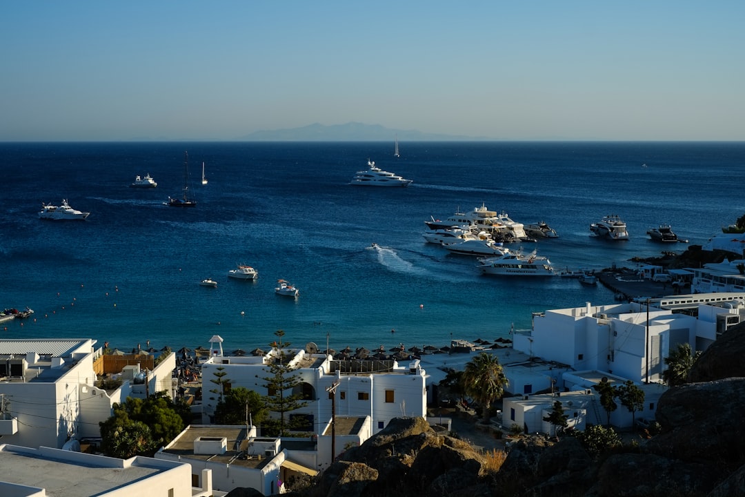 Mykonos Greece island sunset beach view