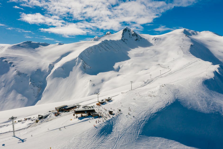 Skakavitsa peak Pirin mountains Bulgaria ski runs snow covered slopes