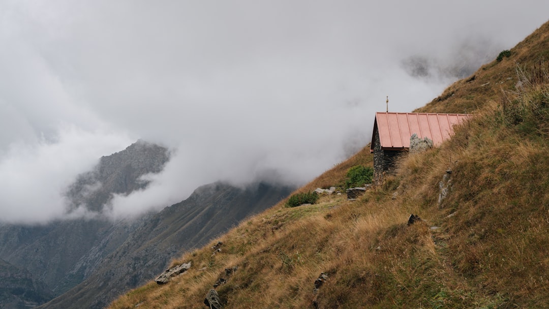 St. Panteleimon Galicica wooden church mountain trail thatched roof alpine landscape