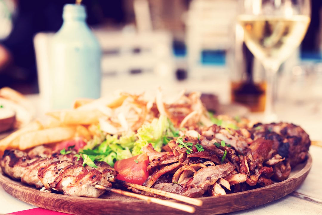 Greek taverna Litochoro food stifado grilled meat local wine