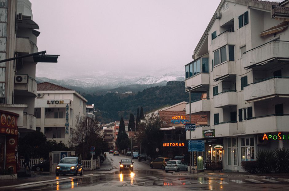 Bijelo Polje Montenegro town center road access