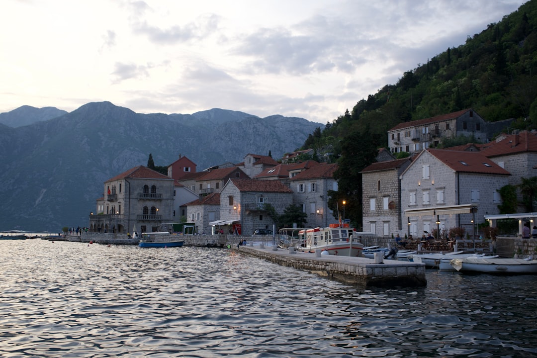 Perast Montenegro cafe bar waterfront night