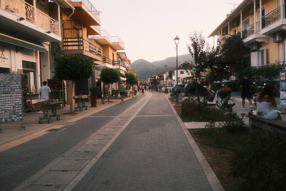 Volosko promenade cafe sunset