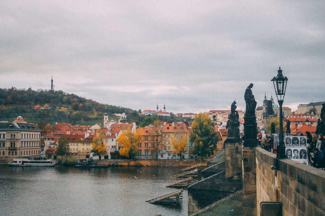 Defensive Wall of the Old Town Prague fragment ancient stone wall
