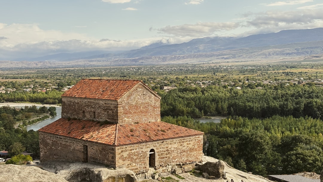 Studenica Monastery Bell Tower stone architecture valley view