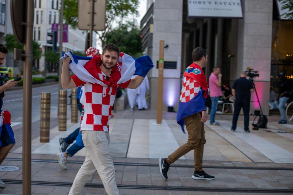 Fans in Monaco waving Serbian and Croatian flags 2026