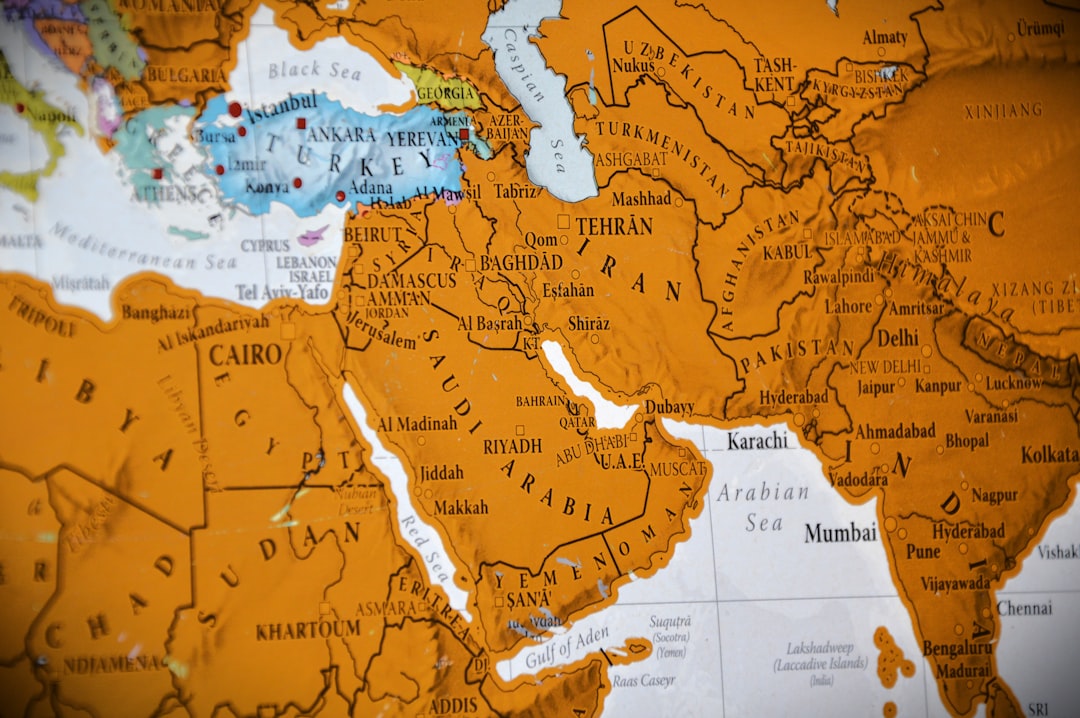 Middle East map geopolitical tension