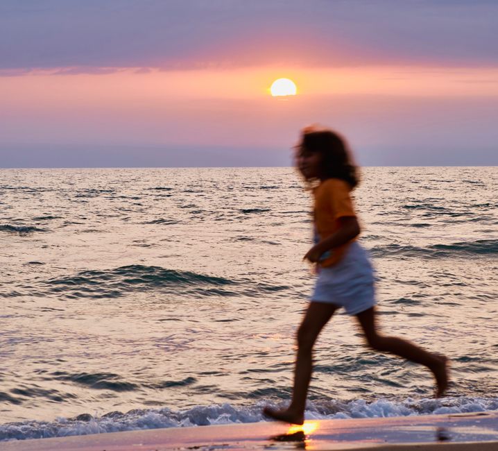 Dhërmi Albania main beach promenade summer evening