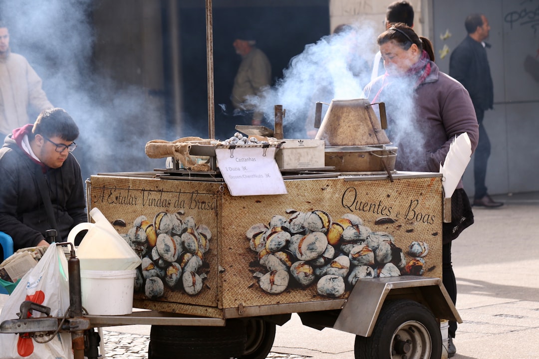 Turkish mussels street food traditional dish