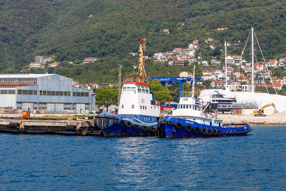 Tivat Marina Montenegro pebble beach luxury yachts clear water