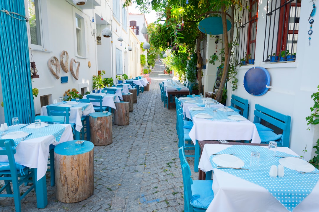 Theth Albania local restaurant outdoor seating food