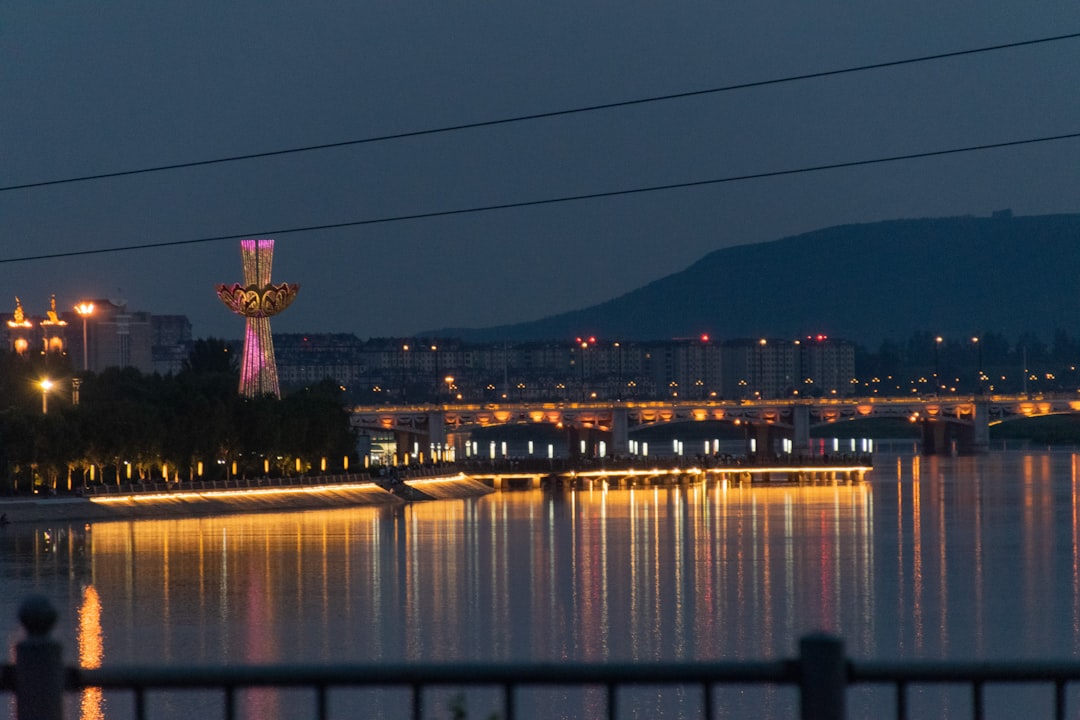 Ohrid Lakefront Promenade nightlife bars clubs evening lights