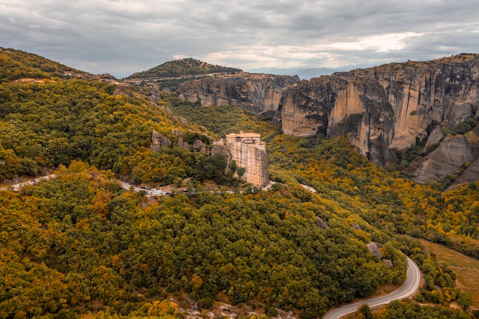 Stephanos Monastery Meteora Greece nunnery garden sunset