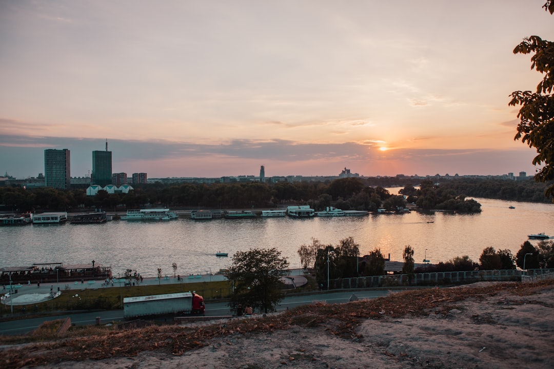Kalemegdan Fortress Belgrade ramparts sunset view