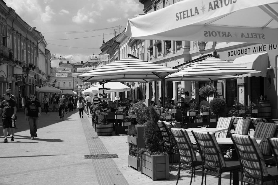 Plovdiv Kapana district craft beer restaurant outdoor seating